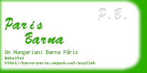 paris barna business card